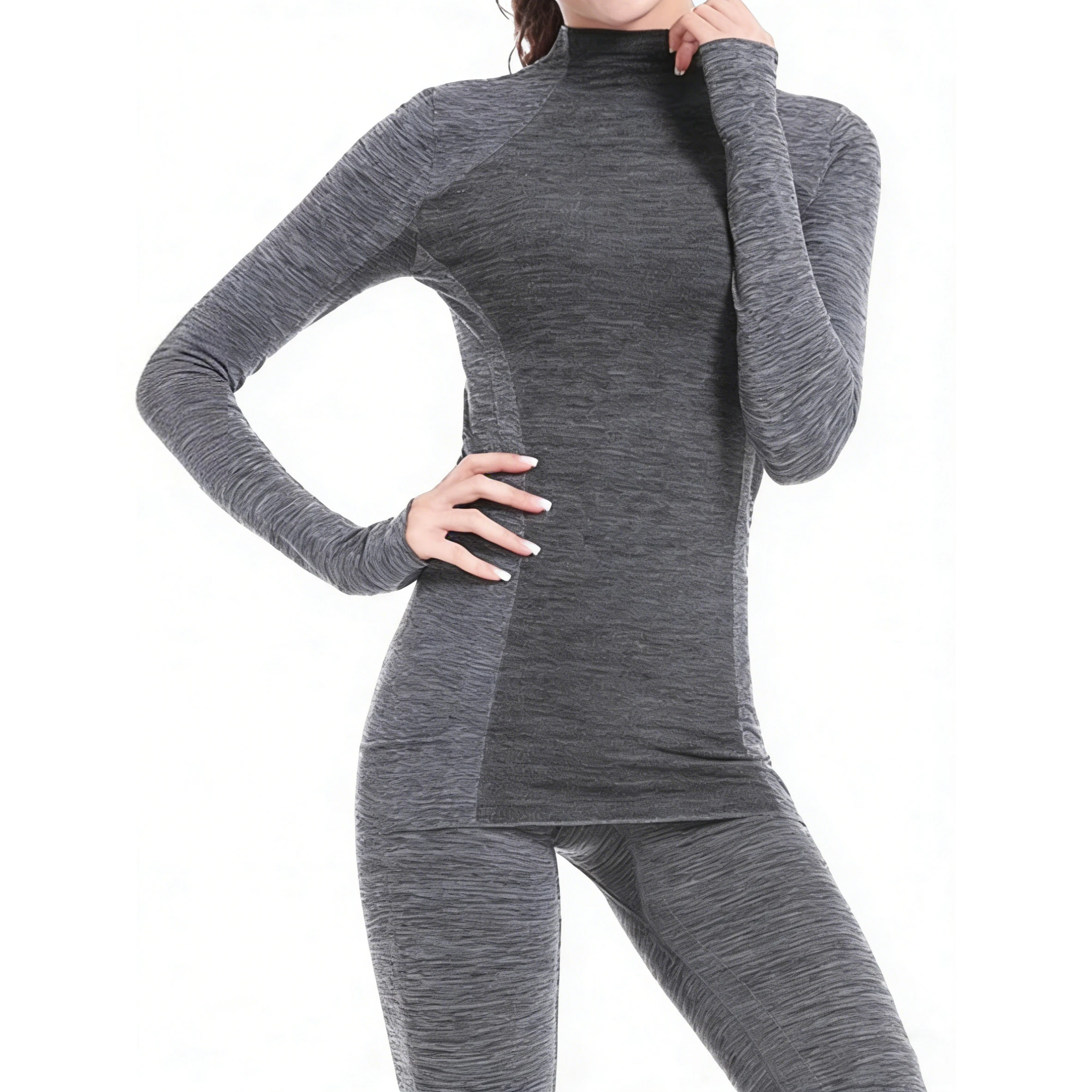 Women's Thermal Sports Yoga Set - Stylish and Warm Lingerie Ensemble