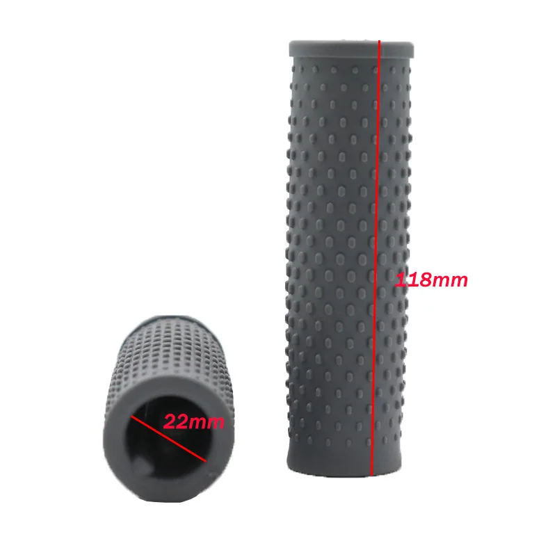 Black Non-Slip Rubber Handlebar Grips