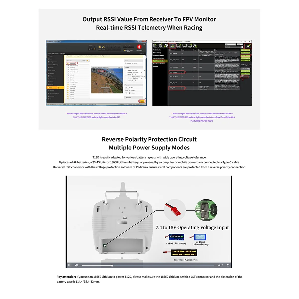 For RadioLink T12D 12CH RC Transmitter 2.4GHz Remote Controller 2.8inch LCD for FPV Drone Fixed Wing Airplane Car L