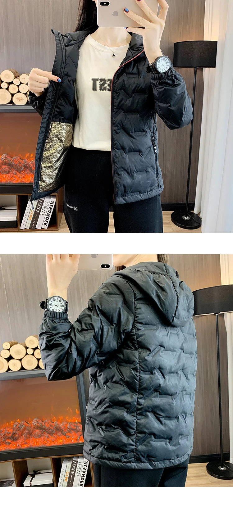 Description Picture 4 of itemOutdoor Down Jackets Women Men's Winter Coats Mountaineering Thickened Windbreakers Nature hike 2024 Autumn New