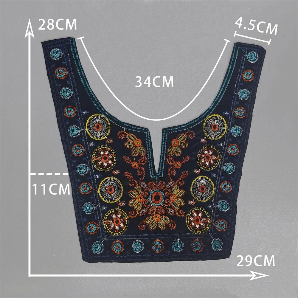 Multi-style ethnic style embroidery Miao embroidery lace collar DIY sewing cheongsam dress ethnic clothing clothing accessories