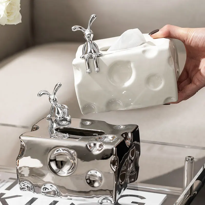 

Luxury Tissue Boxes Ceramic Tissue Box Cream Tissue Holder Cover Napkin Holder Storage Box Home Living Room Decor