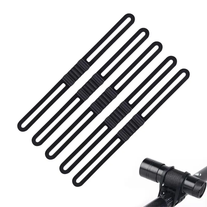 

Bicycle Silicone Light Straps Adjustable Elastic Mounting Straps Multipurpose Mount Band For Amateur Professional Cyclists Black