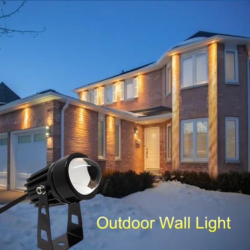 5W 9W Wall LED Spotlight Outdoor One Beam Lights 110V 220V Red Green Blue Home Lamp IP66 Waterproof Landscape Gardon Lighting 4