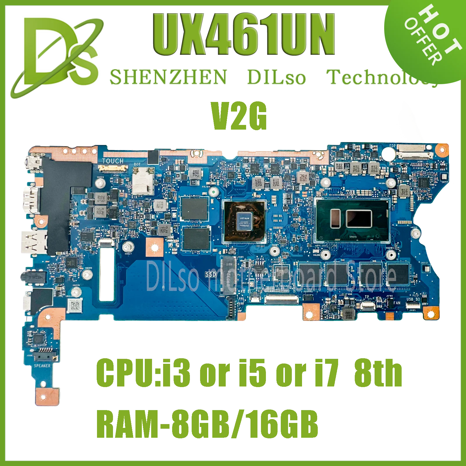 KEFU UX461FN UX461UN Mainboard For ASUS UX461 UX461FA UX461UA