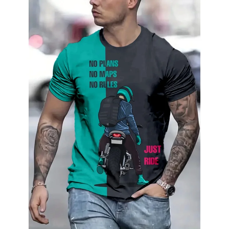 Men Casual Graphic 3D Print T Shirt Oversized Short Sleeve