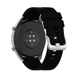 Silicone Quick Release Soft Sports Watch Strap & Bracelet Band for 22mm Universal (02-official black)