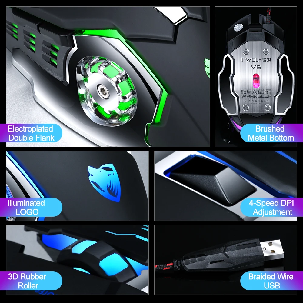 Gaming Mouse 8D 3200DPI Wired for PC