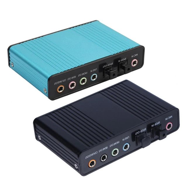 6 Channel Externe Sound Carte 5.1 Tour Son USB 2.0 Externe S/Pdif