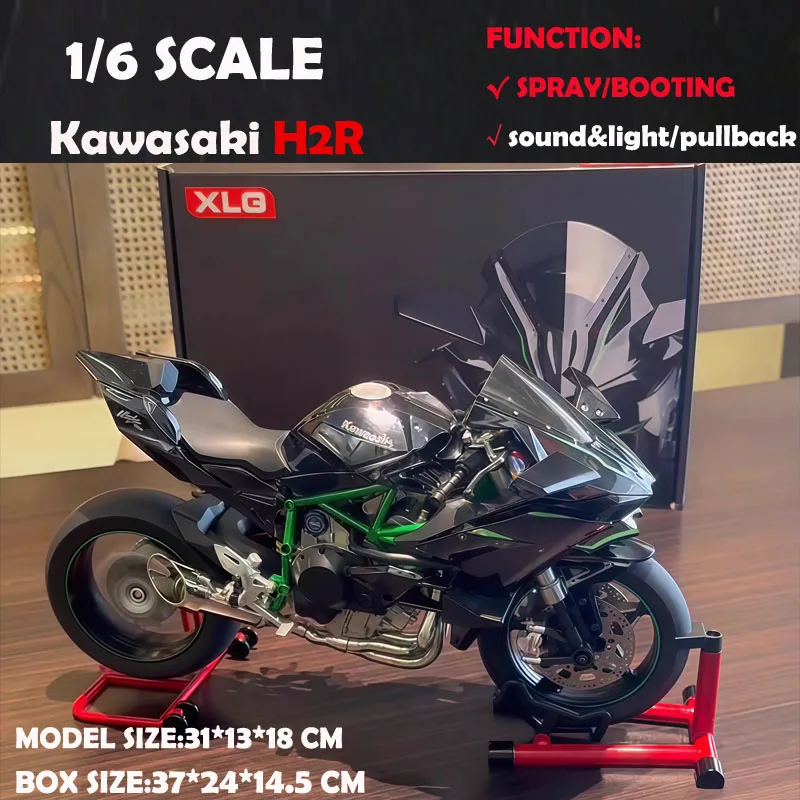Diecast Spray 1:6 Kawasaki H2R Alloy Racing Motorcycle Model