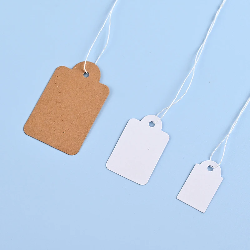 Handmade Price Tags Kraft Paper Labels Garment Tags Paper Cards Jewelry Labels dog poop bags 100pcs