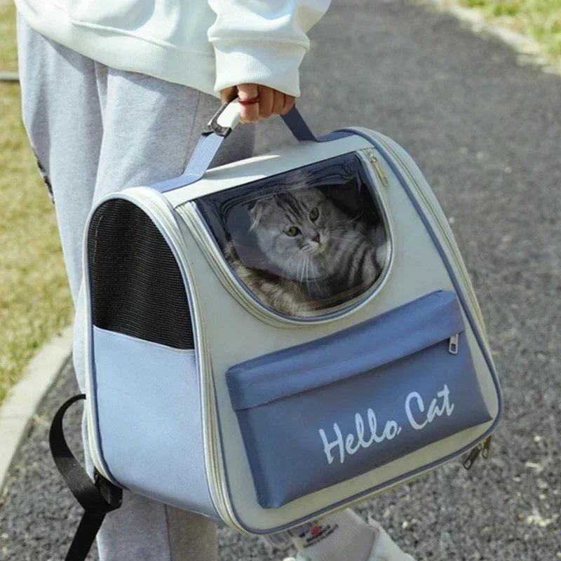 Pet Carrier Backpack Pet Bag Pet Carrier Bag Pet Cat Carrier Bag Breathable Portable Cat Backpack Outdoor Travel Transparent Bag For Cats Small Dogs Carrying Pet Supplies