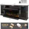 75-inch Electric FireplaceTV Stand 3-side Glass LED Modern Media Entertainment Center Console Adjustable Flame 40-inch Fireplace 6