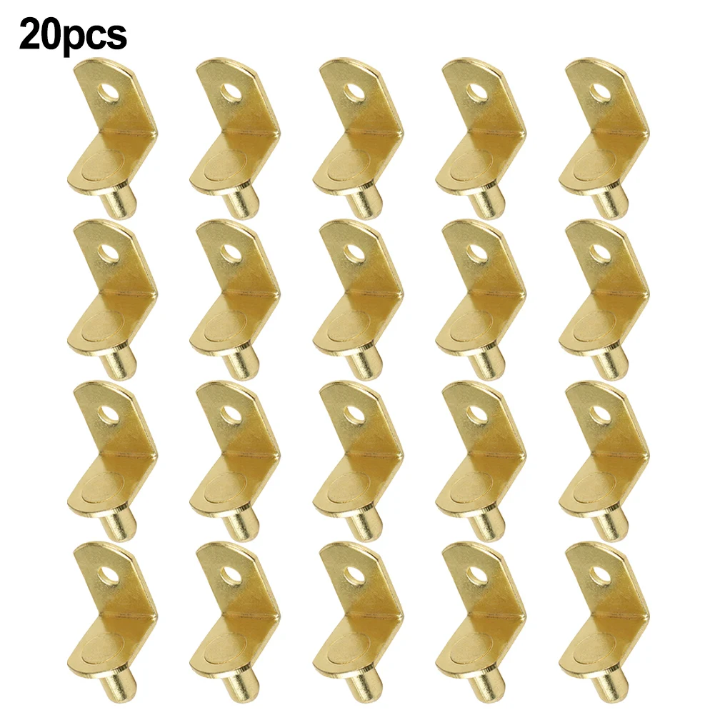 

20 Pcs Laminated Bracket Cabinet Partition Pin Shelf Support Fixing Studs Pegs Glass Plate Bracket Holder Furniture Hardware
