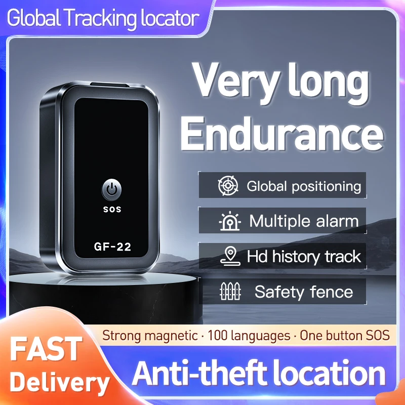 car tracker GF22 real-time GPS positioning device anti loss positioning precise locator SOS alarm device