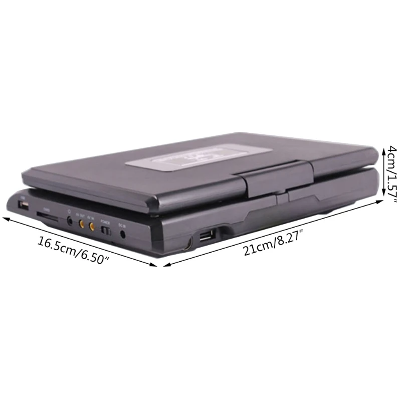 Portable DVD Player 7" Screen Screen Rotatable with Remote Controller Game Pa