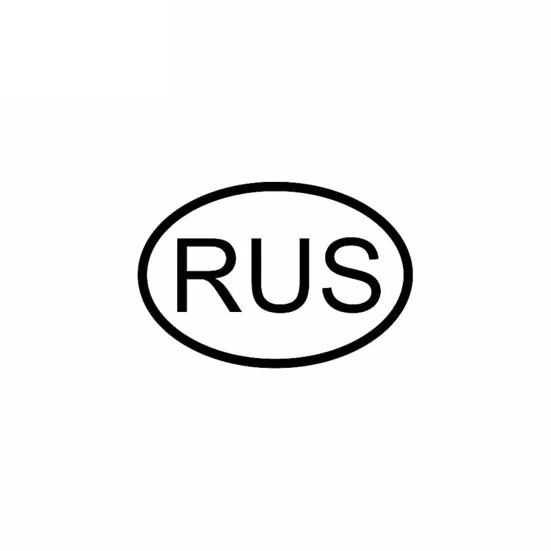 

Rus Russia Country Code Oval Car Sticker Creative Decals Vinyl Decal Black Silver,10cm*7cm