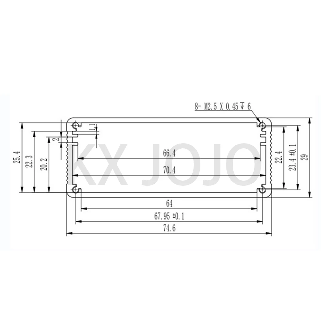 Aluminum Enclosure 74*29*80/100/110/120mm Integrated Waterproof Black Circuit Board Alloy Power Supply DIY electronic enclosure case,electrical box