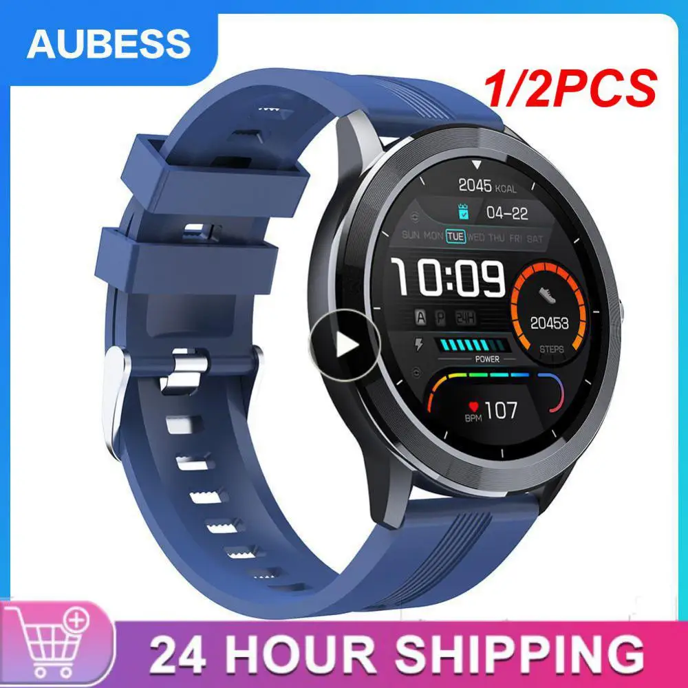 

1/2PCS New Full Circle Touch Screen Band Luxury Call Men Smart Watch Waterproof Sport Activity Fitness Watch for