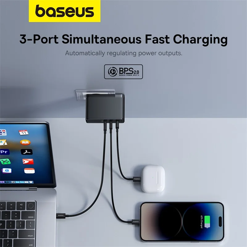 베이스어스 160W GaN 충전기 노트북 태블릿 아이폰 17 16 타입 C 충전기 PD3.1 QC PPS 지원 USB 폰 충전기