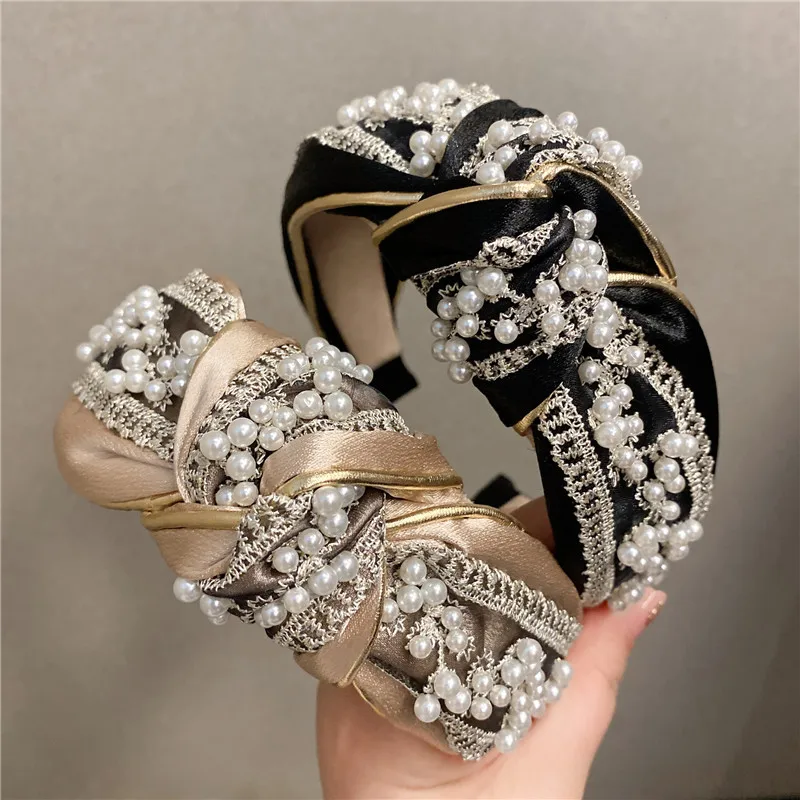 

Preal Crystal Knot Hairbands For Women Korea Hair Accessories Rhinestone Hair Band Crown Flower Headbands Head Wrap ms