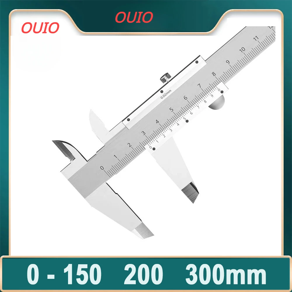 

OUIO 0-150mm 0-200mm 0-300mm Calipers Vernier Caliper Precision 0.02mm Stainless Gauge Measuring Instrument Tools Micrometer