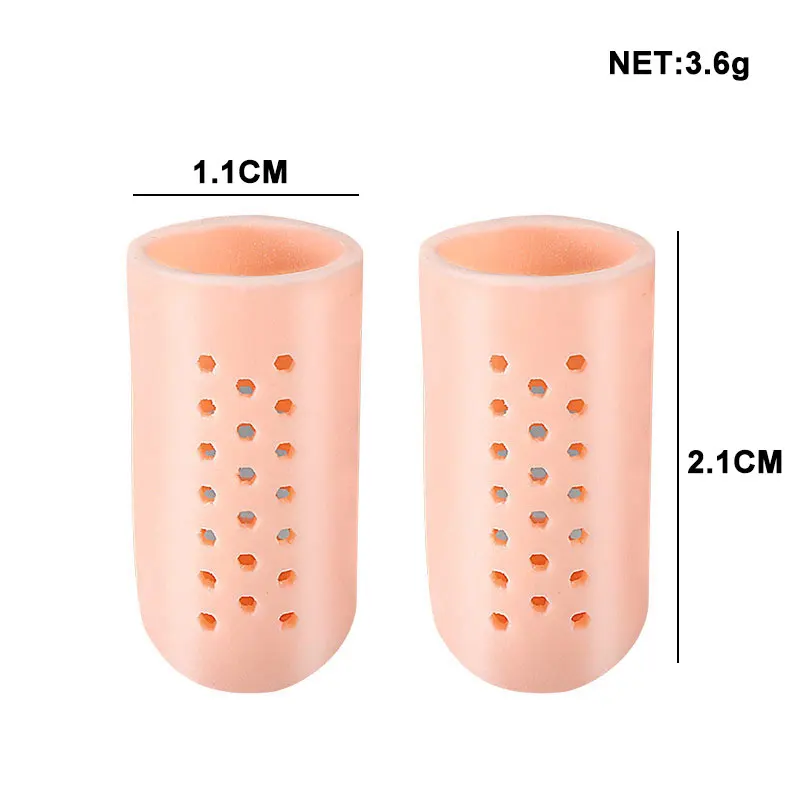 2pcs/1pair Toe Protector Thumb Care Silicone Soft Breathable Foot Corns Blisters Toe Cap Cover Finger Protection Foot Care Tool