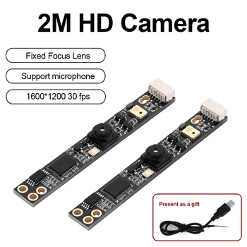 1 PZ 1600 * 1200 30FPS USB Free Driver Camera Module GC02M1 2M 70 Gradi Messa a fuoco fissa Regolabile Modulo Fotocamera Microfono di Supporto