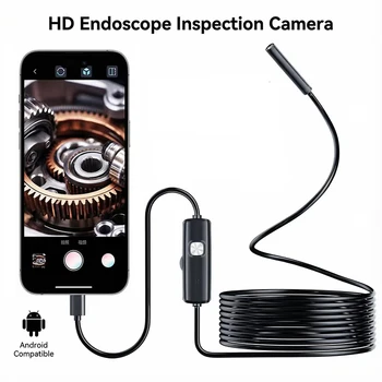 Android Endoscope Camera 7mm  Micro USB Type C Borescope Mini Camera LED Car Inspection For Android PC 1