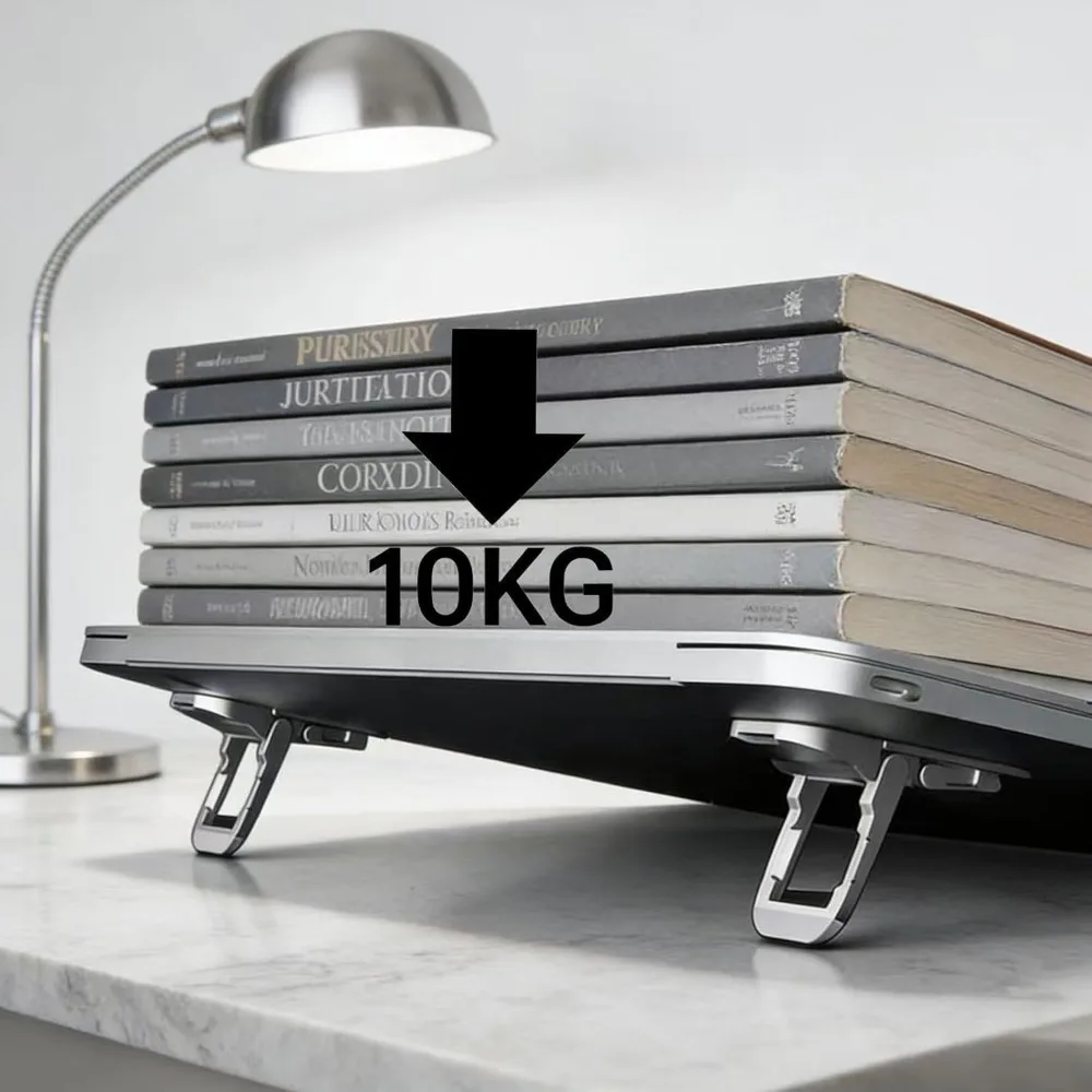 휴대용 노트북 스탠드 나노 접착식 접이식 미니 홀더 경량 여행용 노트북 스탠드 맥북 에어프로 태블릿 통풍형