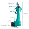 35mm Brushless Electric Pruning Shears Garden Tool Pruner Cordless Electric Garden Scissors Branches Cutter with 0/1/2 Battery 3