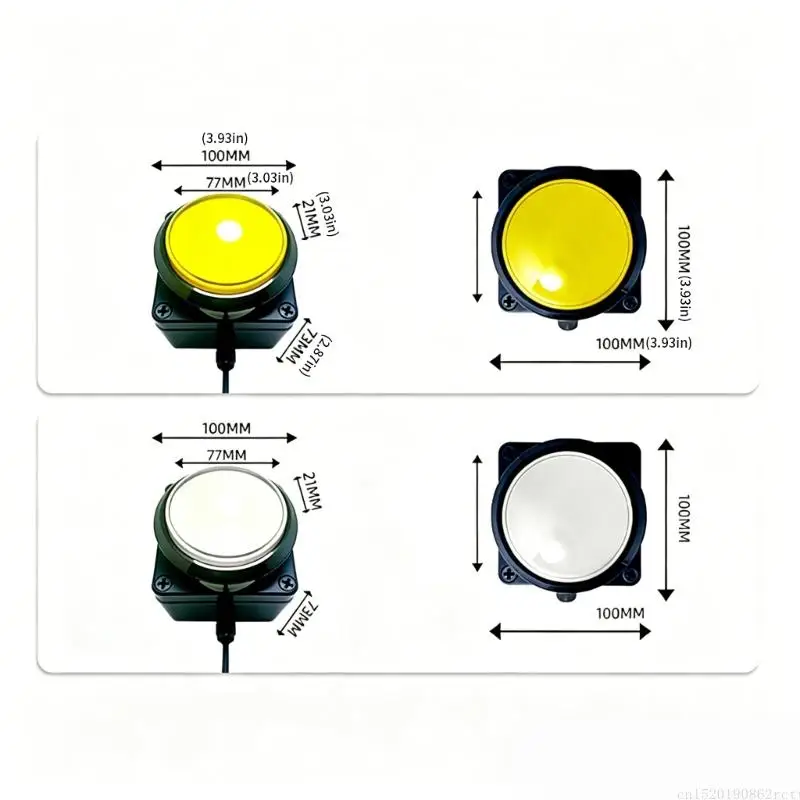 D5BB 빠른 명령을 위한 큰 버튼이 있는 고감도 100Mm USB 핸드 프레스 스위치