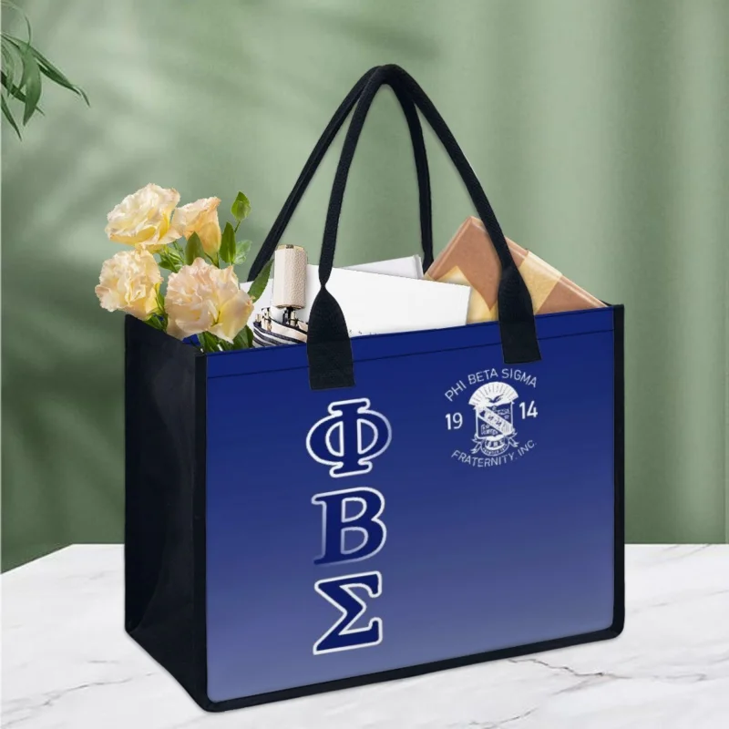 

Twoheartsgirl Phi Beta Sigma Printed Women's Totes Shoulder Bags Portable Handbag for Female Large Capacity Shopping Storage Sac