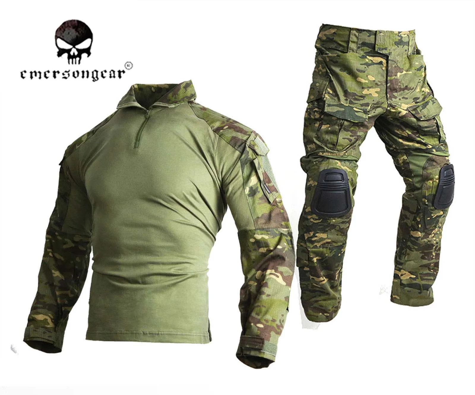 Emersongear-コンバットシャツとパンツのスーツ,戦術的なbdu