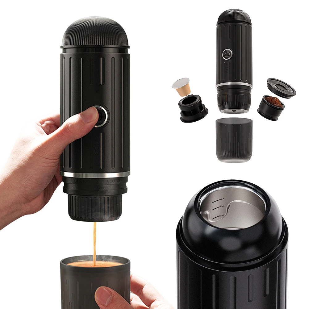 90ML Electric Wireless Heating Coffee Machine Fit for Nespresso Dolce Gust Capsule/Powder Expresso Coffee Maker for Car & Home