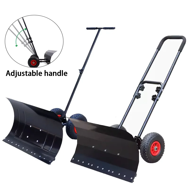 Wheeled Hand Push Snow Removal Shovel Large Tool Vehicle Artifact Machine