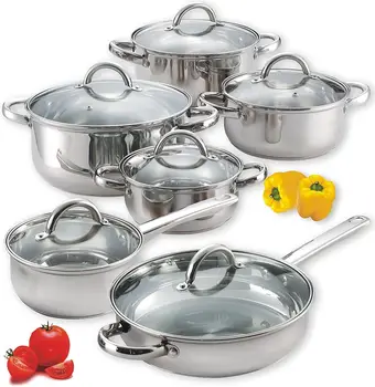 12-Piece Stainless Steel Cookware Set 1