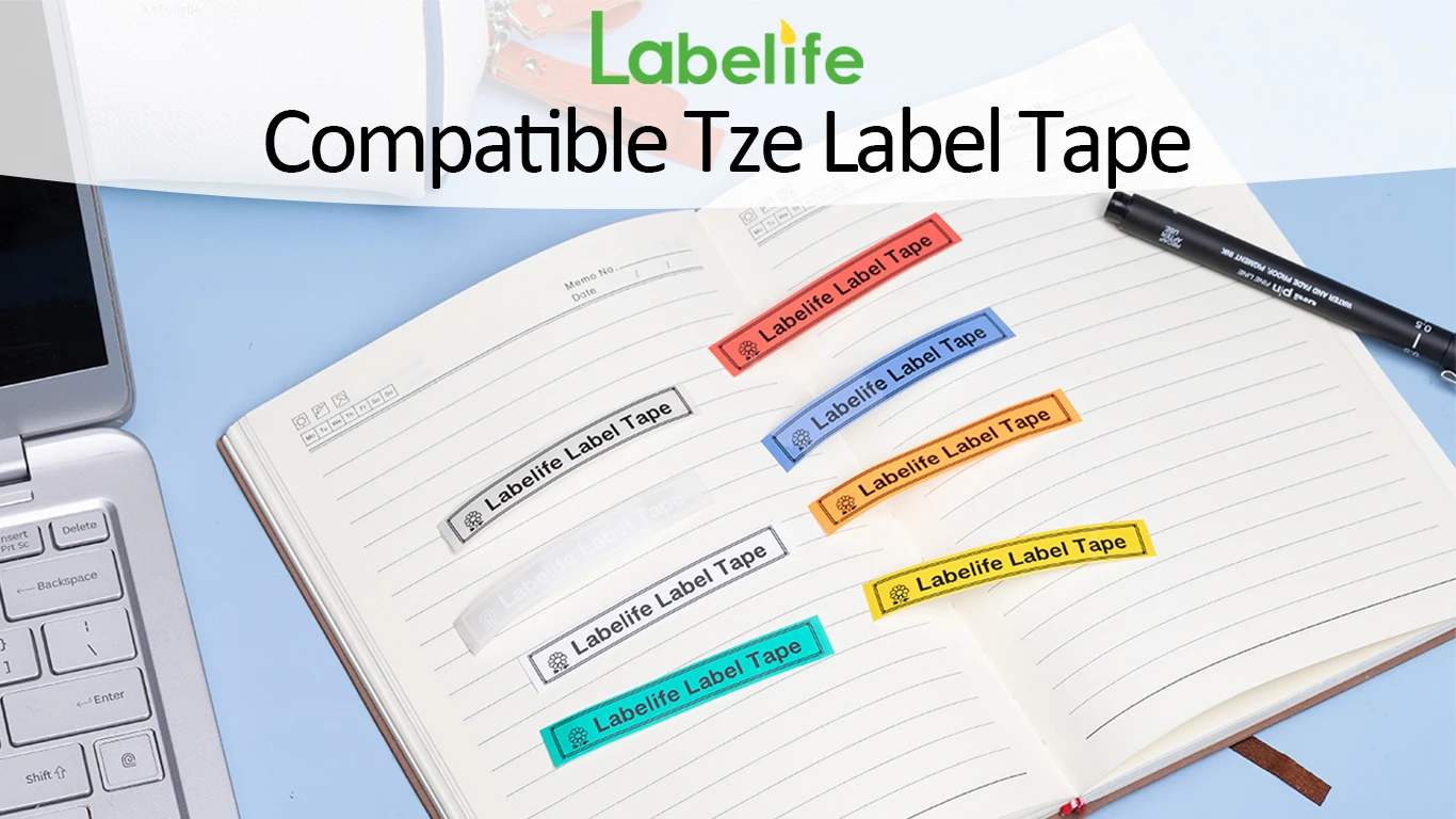 Description Picture 2 of itemCompatible Printer Ribbon for Brother P-touch Label Printer Tape 12mmX8m tze231 for PTH110 P710BT E110VP for Organizing Labeling