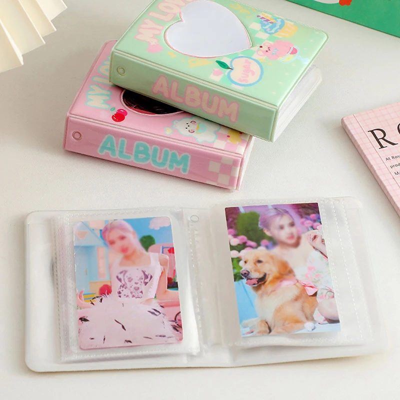 Cartoon 40 Grids Photocards Holder INS Kpop ID Card Holder Star Chasing Album For Cards Kpop Stationery Cards Protectors Book