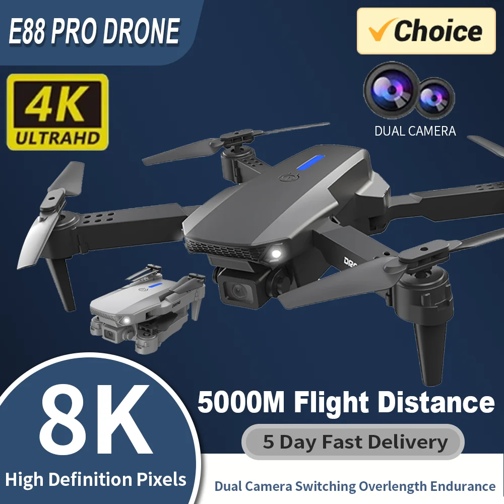 Профессиональный Дрон KBDFA E88 PRO, HD-камера, Wi-Fi, FPV, Складная камера с дистанционным управлением