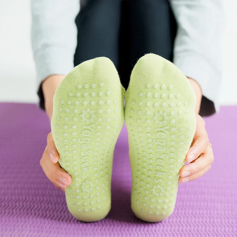 Breathable Women Pilates Socks Anti-Slip Backless Yoga Socks Ankle Ladies Ballet Dance Sports for Gym Fitness High Quality