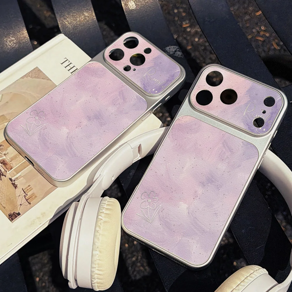 Purple Watercolor Floral Literary Style Phone Case
