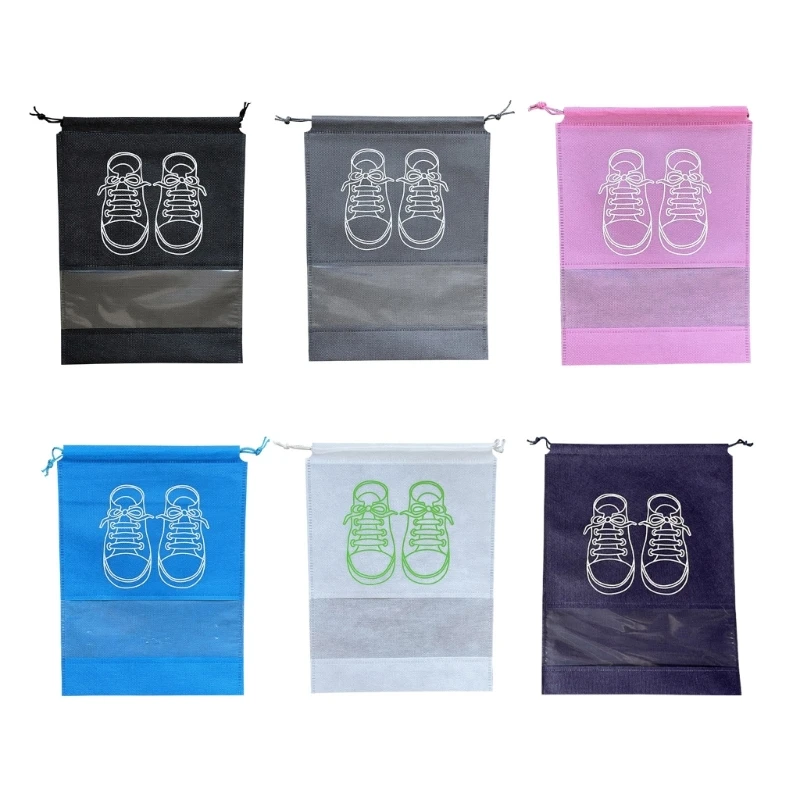 Shoe Storage Bag Shoes Bags for Travel Storage Packing Large Clear Drawstring Bags for Packing Multicolor P31B