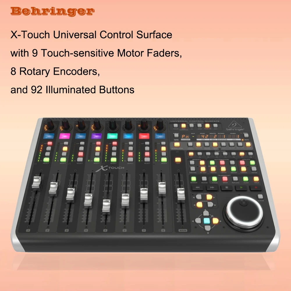 베링거 X-Touch 컨트롤 서피스 USB/MIDI 컨트롤러 (9개의 터치 감응..