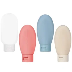 4 - Piece Set of Refillable Portable 60ml Lotion and Shampoo Squeeze Bottles - 60ml (Dark Colorful)