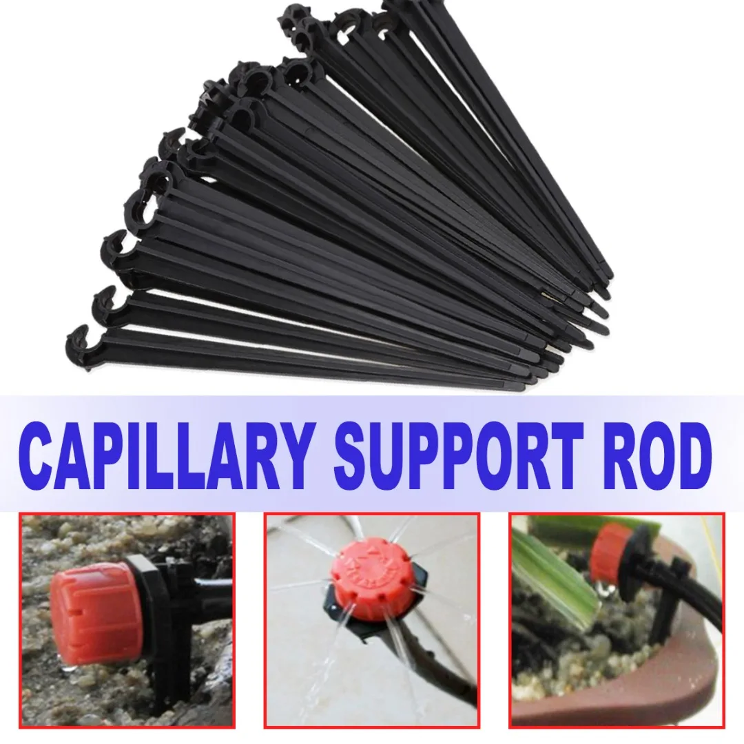 

50pcs Irrigation Drip Support Stakes Practical C-type Hook Fixed Stem Supports Holder Portable Garden Dripper Accessories