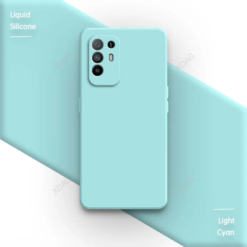 Sleek Liquid Silicone Shockproof Phone Case with Camera Protection - Square Design