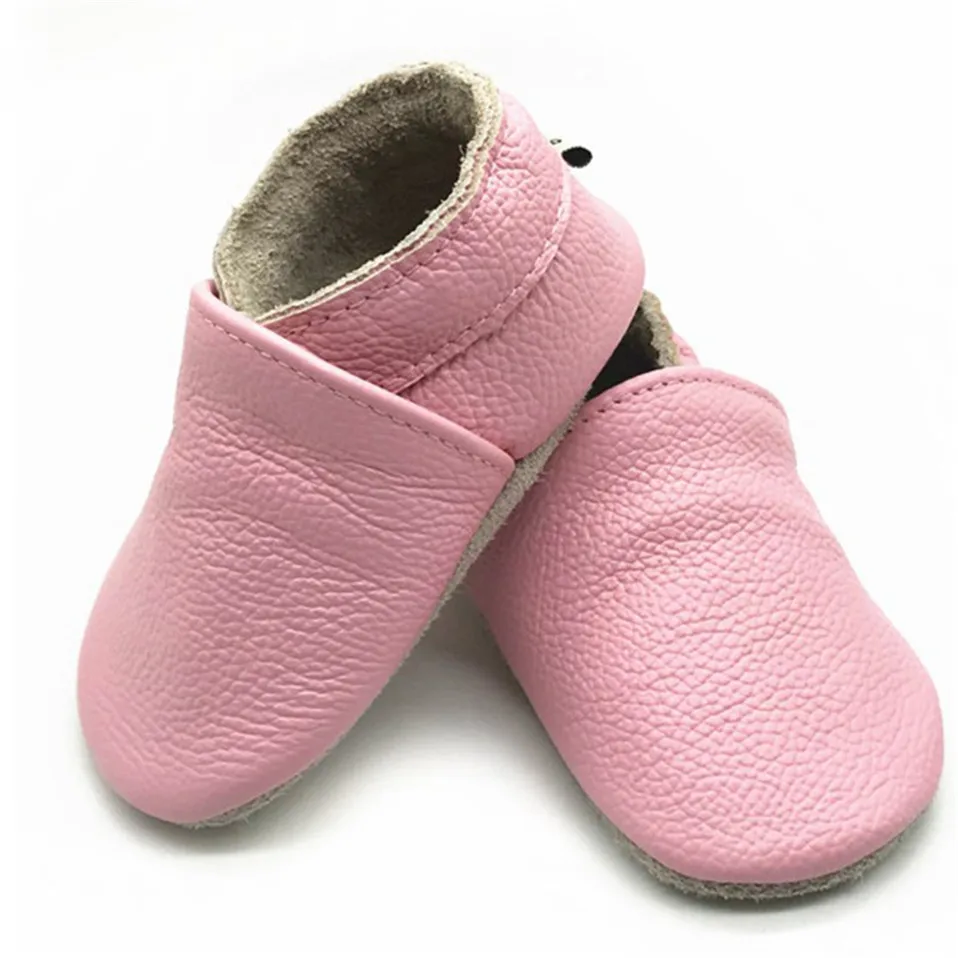 Genuine Leather Baby Moccasins - Soft Sole First Walker Shoes