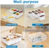 Divided Veggie Tray with Lids for Party Stackable Snack Trays Fridge Appetizer Charcuterie Relish Platter Food Storage Container 6