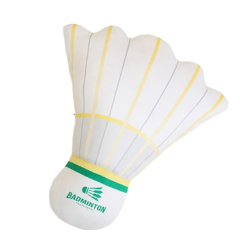 55x47cm White Plush Shuttlecock Pillow Stuffed Badminton Sport Ball Equipment Cushion Back Support Plushie Peluche Gift 6
